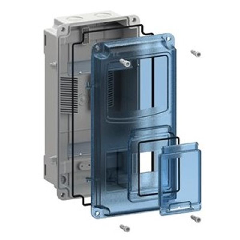 Щит учетно-распределительный навесной ЩУРН-П 1/8 IP 66 400х218х109 мм 8 модулей