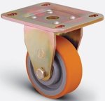 Колесо полиуретановое неповоротное, диск-чугун, 100 мм ( ED02 VBP 100 ) ED02-VBP-100