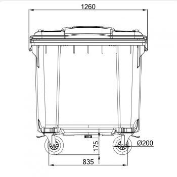 Евроконтейнер ESE (об. 1100 л) ESE-1100