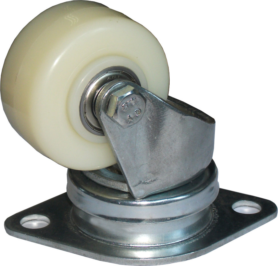Колесо нейлон CARGO CASTER, 62мм, площадка - РОМБ, пылезащита - сталь 2825-01