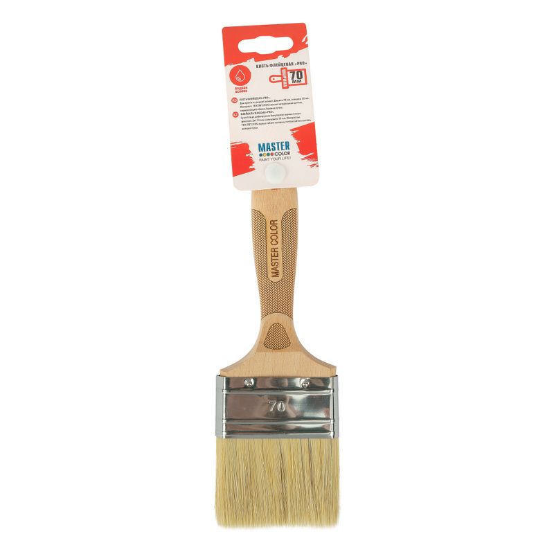 Кисть флейцевая 70 мм натуральная щетина Master Color