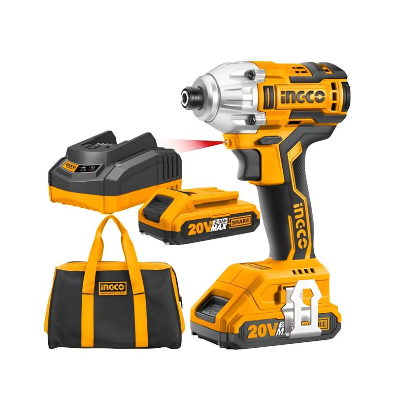 Винтоверт ударный Ingco CIRLI2002 20В 2х2 Ач