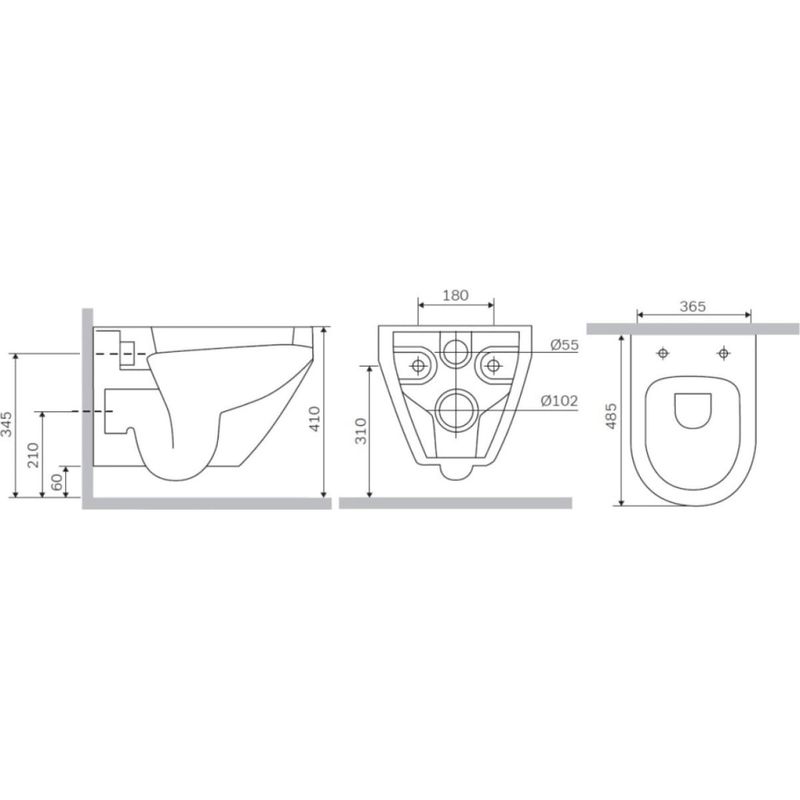 Унитаз подвесной AM.PM Spirit FlashClean 2.0 C701700WH