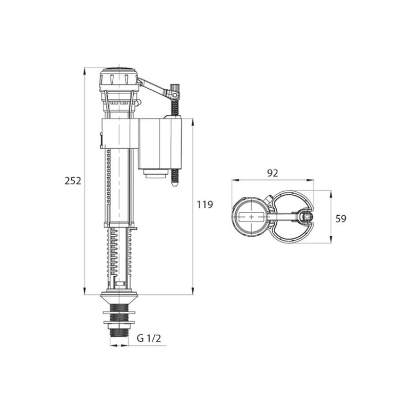 Клапан впускной Iddis F012400-07 нижний подвод