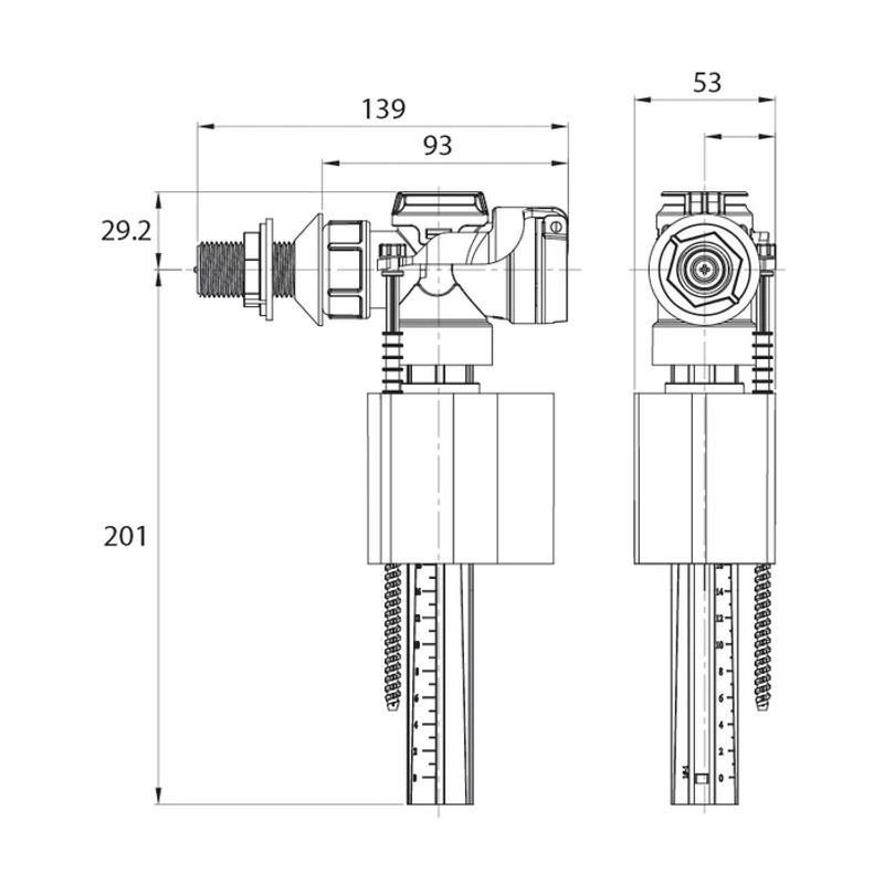 Сливная арматура для бачка Iddis F012400-0005 тип A однокнопочная комплект