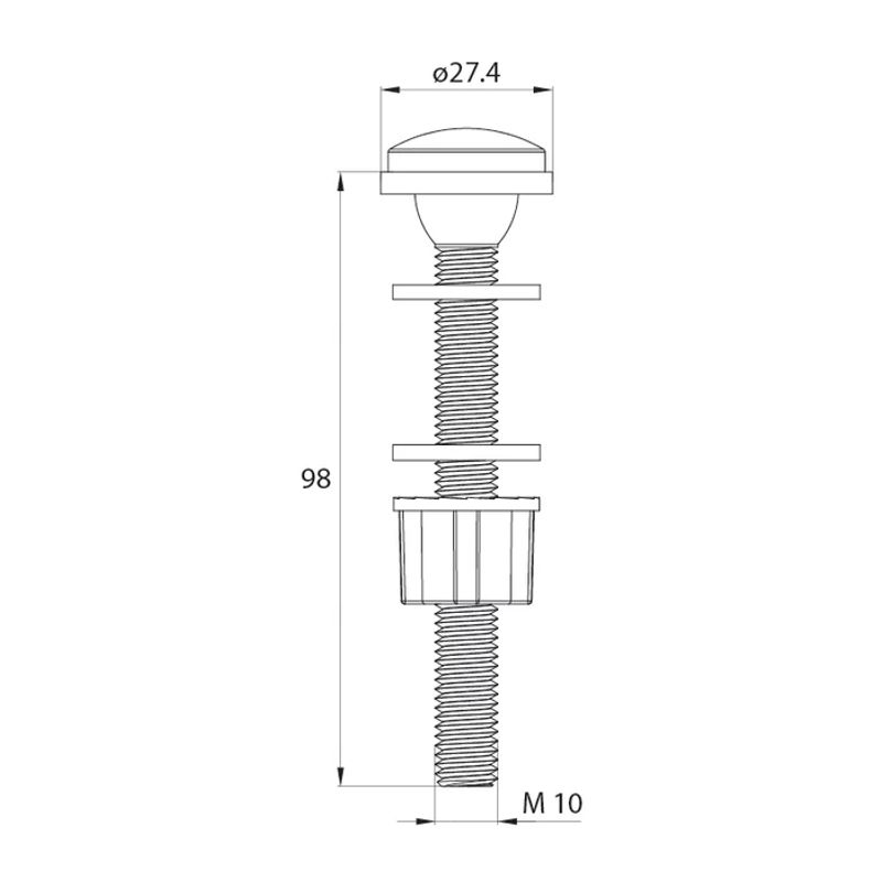 Сливная арматура для бачка Iddis F012400-02K тип B двухкнопочная, комплект
