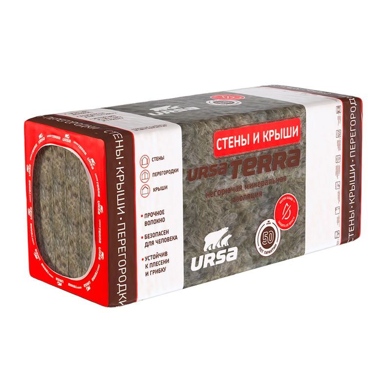 Утеплитель URSA Terra 37 1200х610х50 мм 10 шт/уп