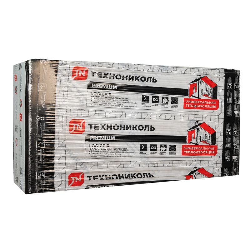 Плита теплоизоляционная ТЕХНОНИКОЛЬ LOGICPIR Ф/Ф L 1190х590х50 5 шт