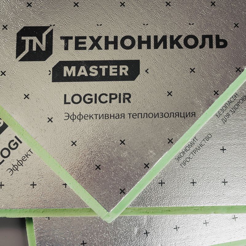 Плита теплоизоляционная ТЕХНОНИКОЛЬ LOGICPIR Ф/Ф L 1190х590х30 8 шт