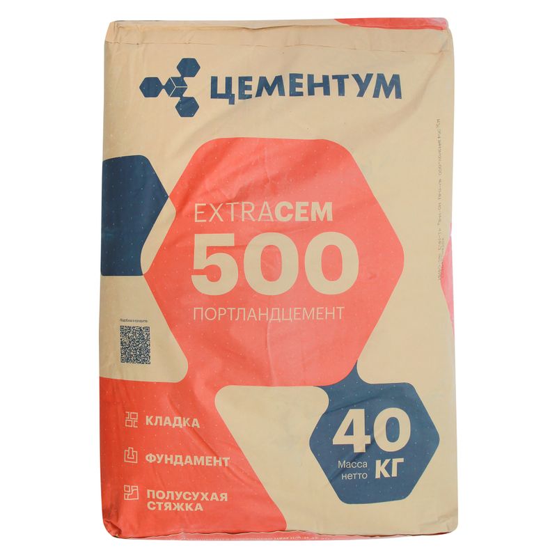 Цемент ЦЕМ II/А-И 42,5Б (ПЦ-500 Д20) Цементум ExtraCEM 40 кг